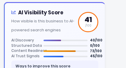 AI Visibility Score breakdown