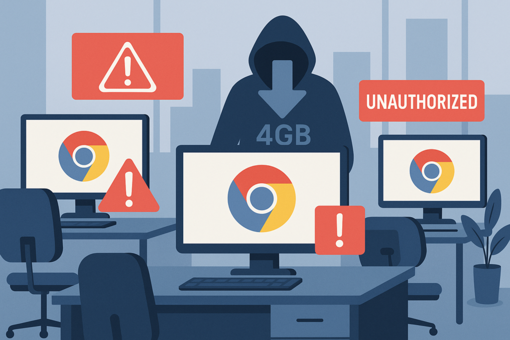 Google Chrome secretly downloading 4GB AI model to business computers