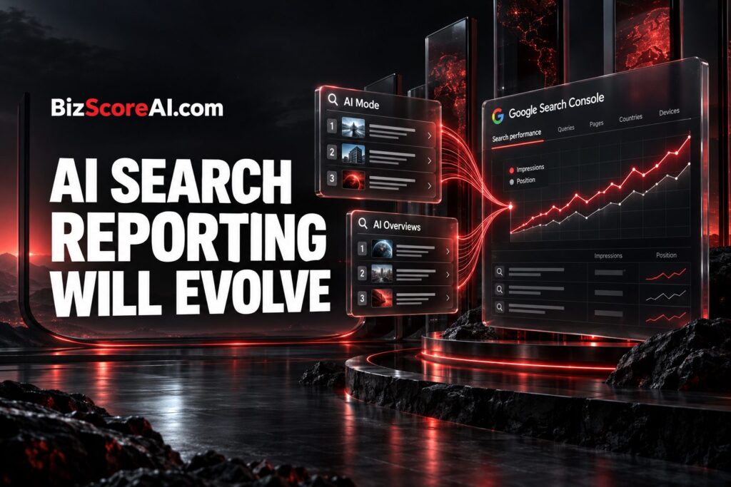 Google Search Console dashboard showing evolving AI position reporting metrics