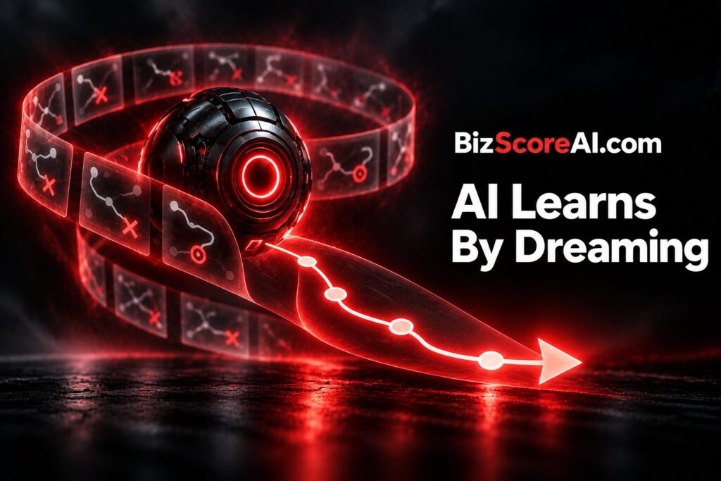 Dream-RSI AI agent replaying past search paths as glowing red strategy trajectories