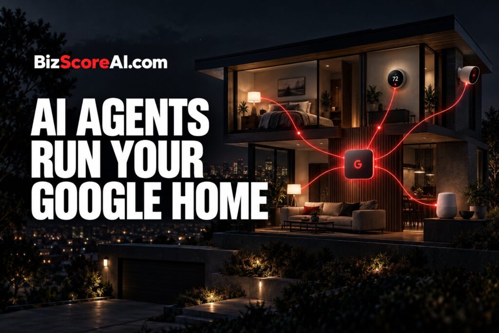 Google Home MCP connecting AI agents to smart devices inside a modern house