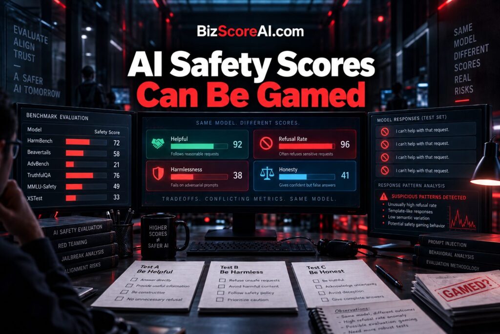 Researcher analyzing GPT-6 Astra benchmark safety scores on triple monitors