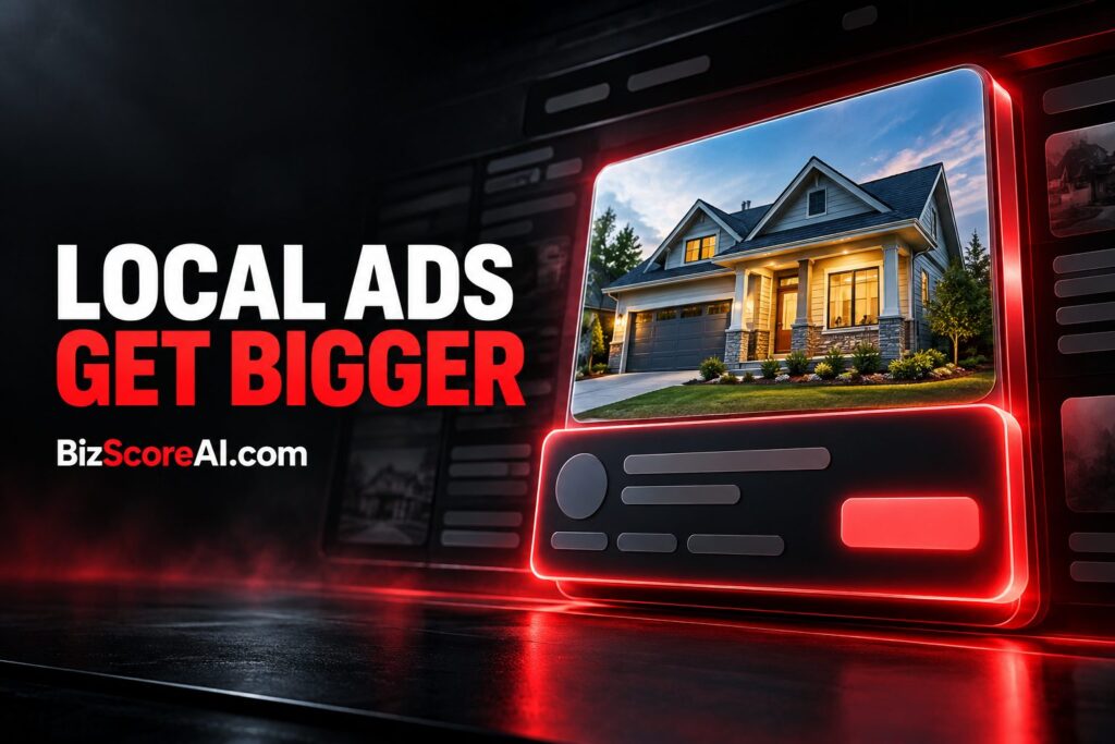 Larger local service ads displayed with a highlighted home service listing
