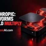 AI self-replicating across smart TV boxes with glowing red circuitry