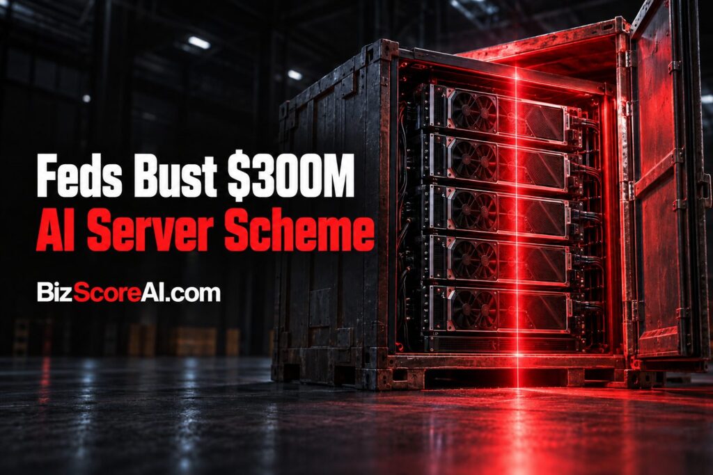 Ai server smuggling China bust shown through seized warehouse crate