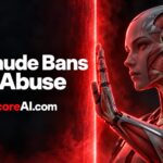 Anatomical humanoid robot holding a glowing red barrier illustrating Anthropic Usage policy restrictions