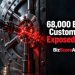 Open bank vault door with glowing server rack inside