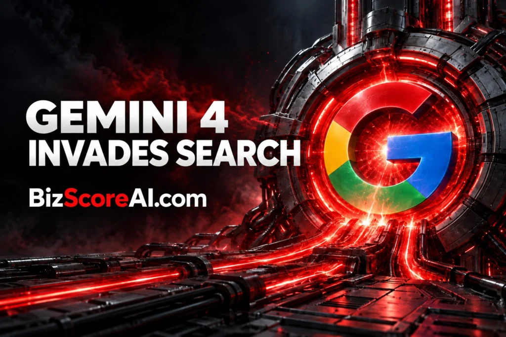 Gemini 4 Argon model powering a glowing Google search interface