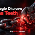 Bolt cutters snapping a chain link to symbolize the Google disavow tool in action