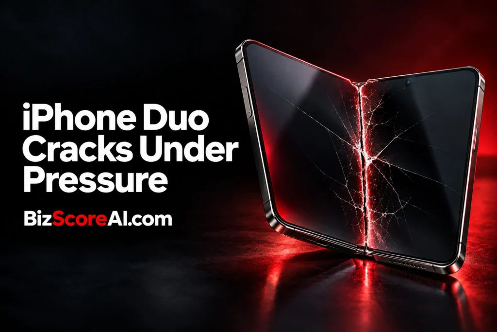 IPhone Duo display cracking along the inner screen hinge