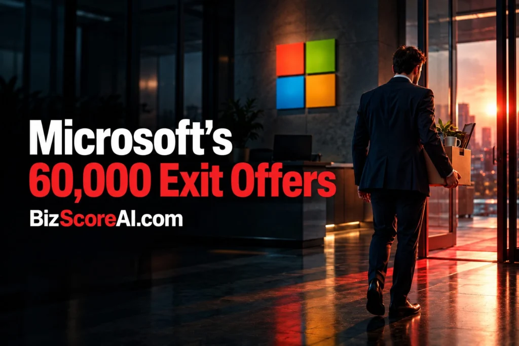 Microsoft voluntary buyouts as employee exits Microsoft office