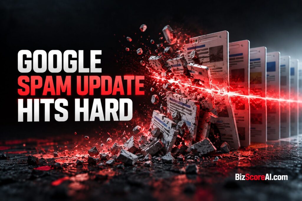 Search results shattering apart in the October 2026 Google spam update