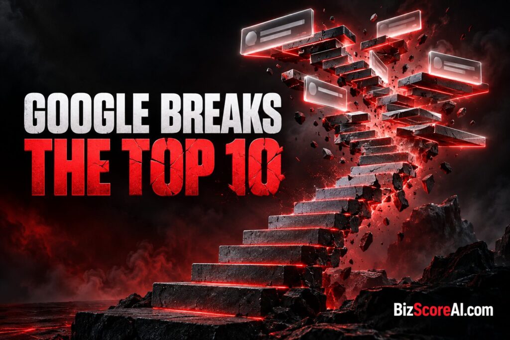 Position 1-10 mapping broken as Google search stairs shatter into floating result cards