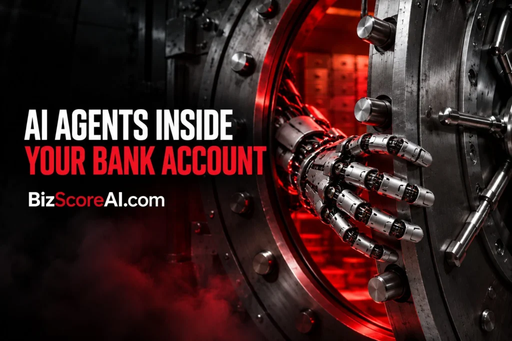 AI agents accessing bank through a secured vault mechanism