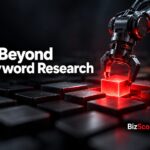 Robotic arm lifting a glowing block illustrating how to use AI for SEO