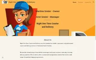 Right Onn Time Courier and Delivery website