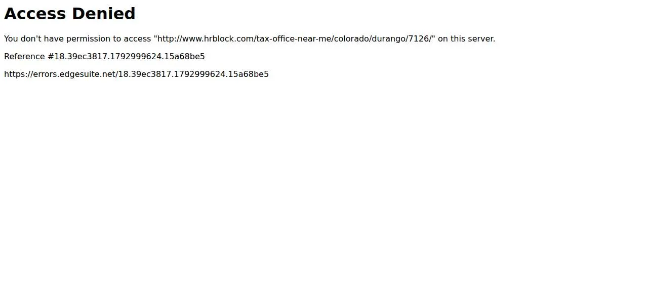 H&R Block of Durango website