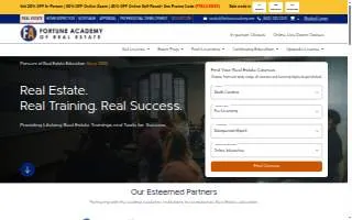 Fortune Academy of Real Estate website