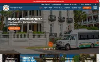 Old Town Trolley Tours Charleston website