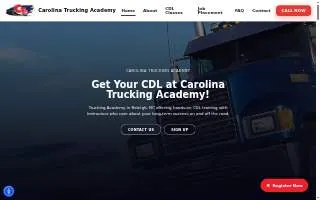 Carolina Trucking Academy of Raleigh website