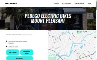 Pedego Electric Bikes Charleston website