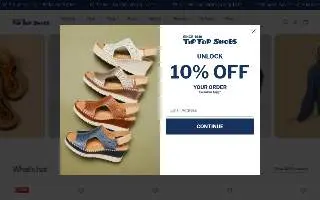 Tip Top Shoes website