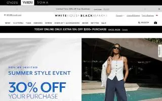 White House Black Market of Garden City website