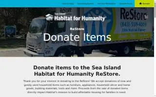 ReStore | Sea Island Habitat for Humanity website
