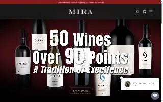 Mira Winery Charleston Education Center and Tasting Room website