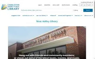 West Ashley Library website