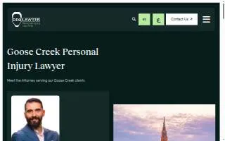 CEO Lawyer Personal Injury Law Firm of Goose Creek website
