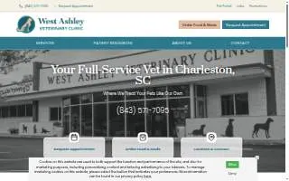 West Ashley Veterinary Clinic website