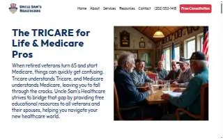 Uncle Sam's Healthcare website