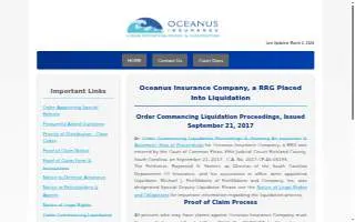 Oceanus Insurance website