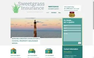 Sweetgrass Insurance Agency website