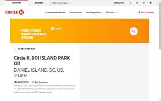 Circle K | Gas Station of Daniel Island website