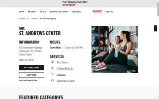 GNC of Charleston website