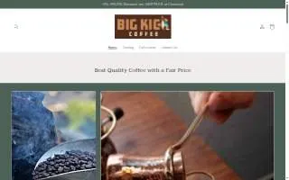 Big Kick Coffee website