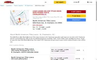 North American Title Loans of North Charleston website