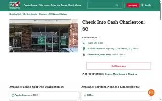 Check Into Cash of Charleston website