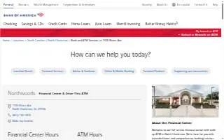 Bank of America (with Drive-thru ATM) website