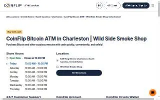 CoinFlip Bitcoin ATM - Wild Side Smoke Shop (Charleston) website