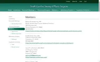 MUSC Plastic Surgery: Young III Rodney B MD website