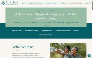 Articularis Rheumatology Specialists Simpsonville of Spartanburg website