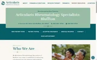 Articularis Rheumatology Specialists Bluffton website