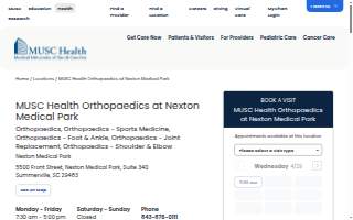 MUSC Health Orthopaedics at Nexton Medical Park