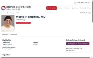 Hampton Marta T MD website