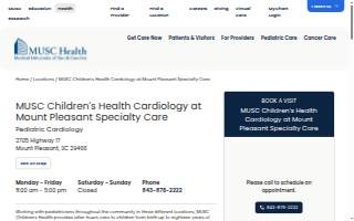 MUSC Children's Health Cardiology at Mount Pleasant Specialty Care