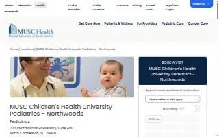 MUSC Children's Health University Pediatrics - Northwoods of North Charleston website