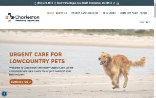 Charleston Veterinary Urgent Care website